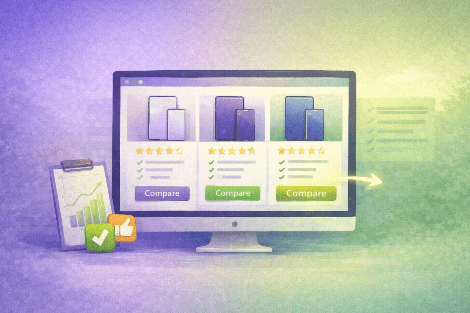 Commercial search intent visualization showing comparison-driven decision making versus single-option pitches